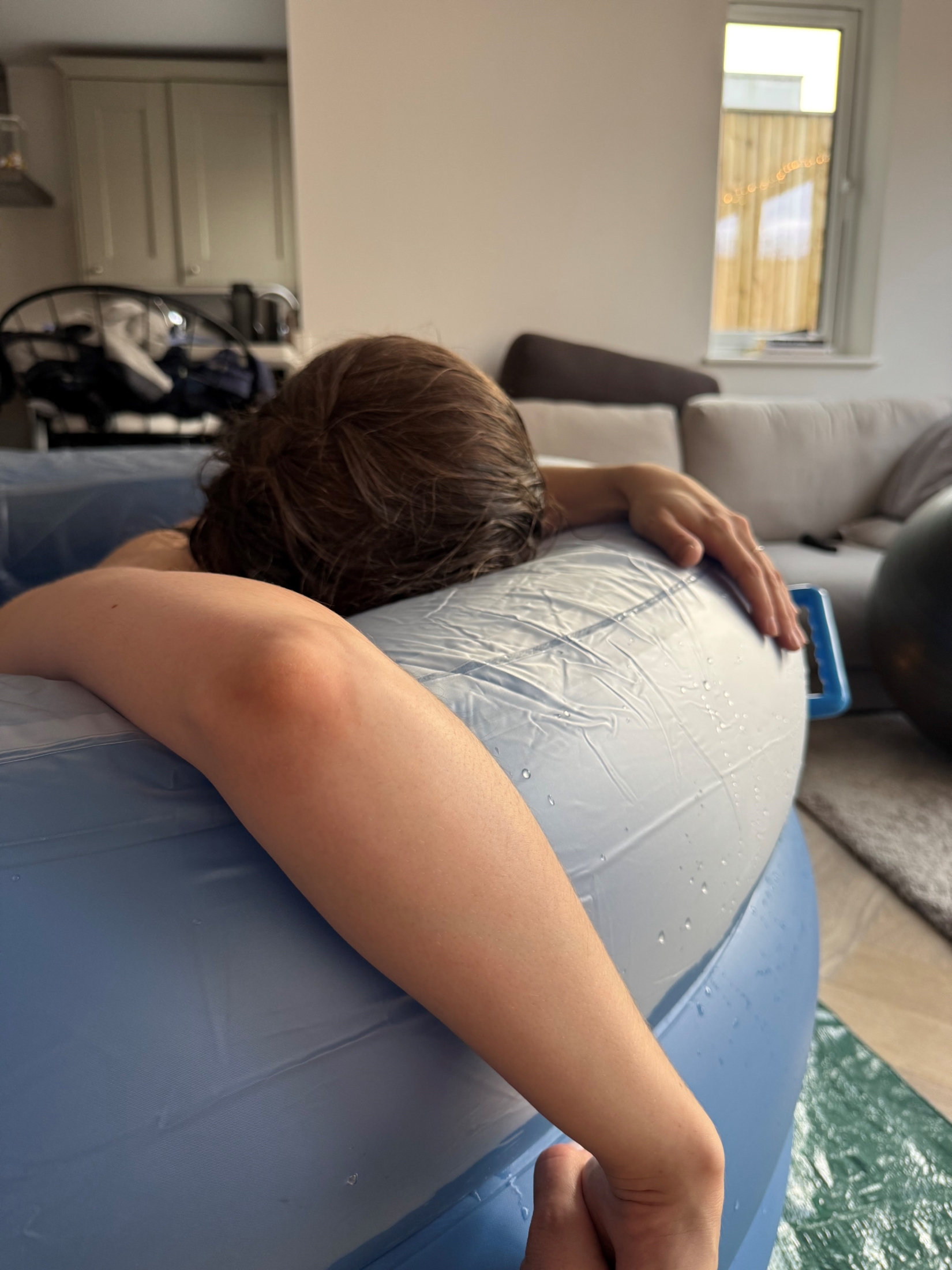 A water birth at home