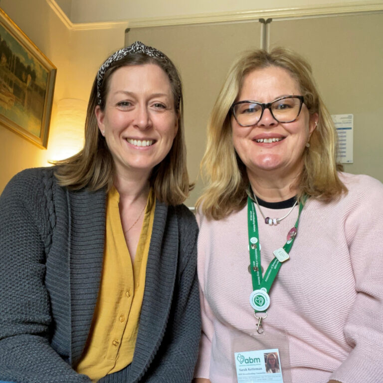 Rachel and ABM Breastfeeding Counsellor Sarah Ketteman