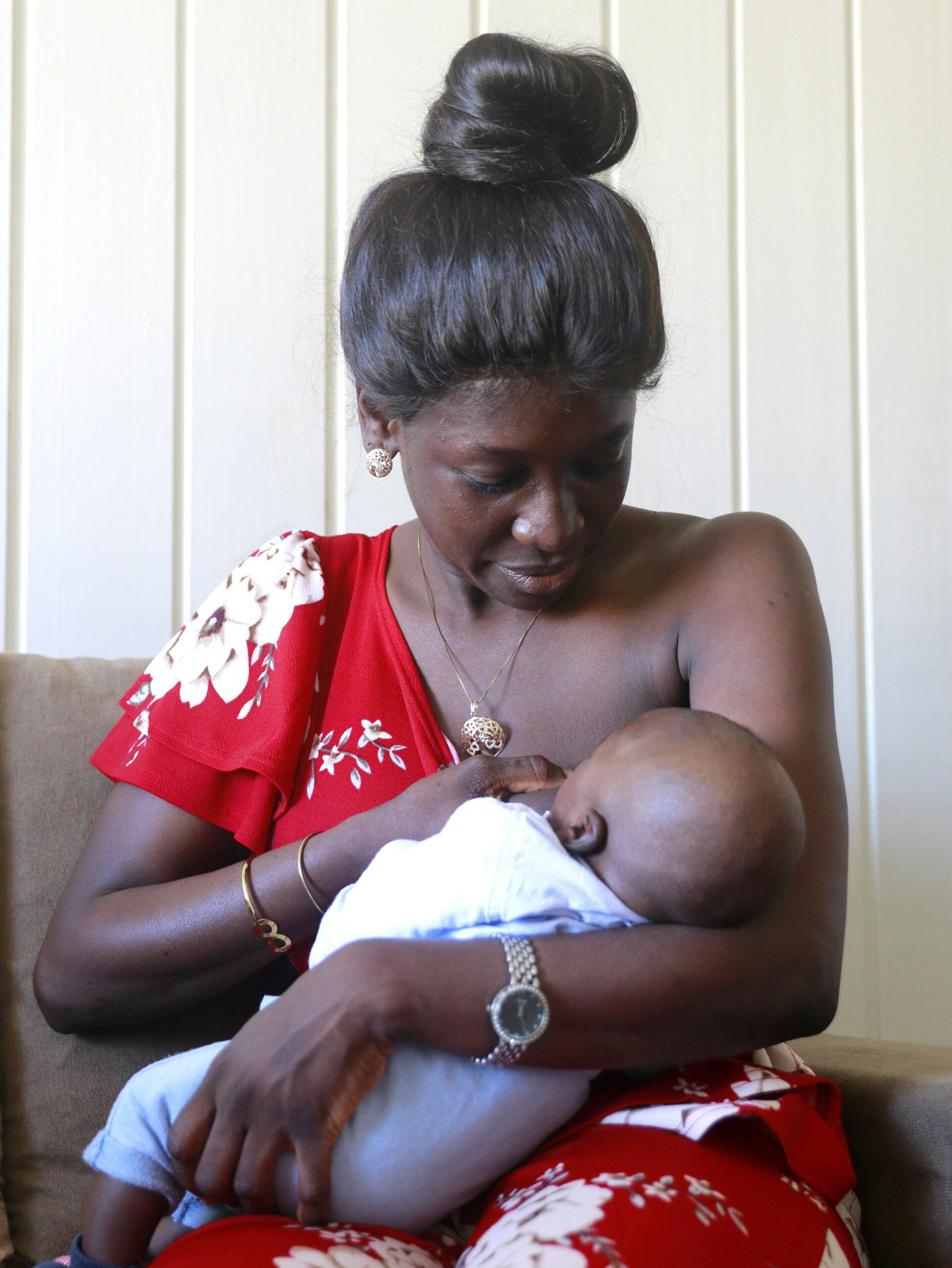 Mother breastfeeding her baby